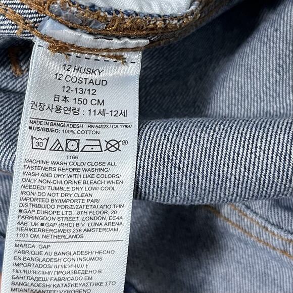 GAP Womens 90s Carpenter Mid Rise Jeans Size 12 Husky Blue Western Ranch NWT - Picture 6 of 8